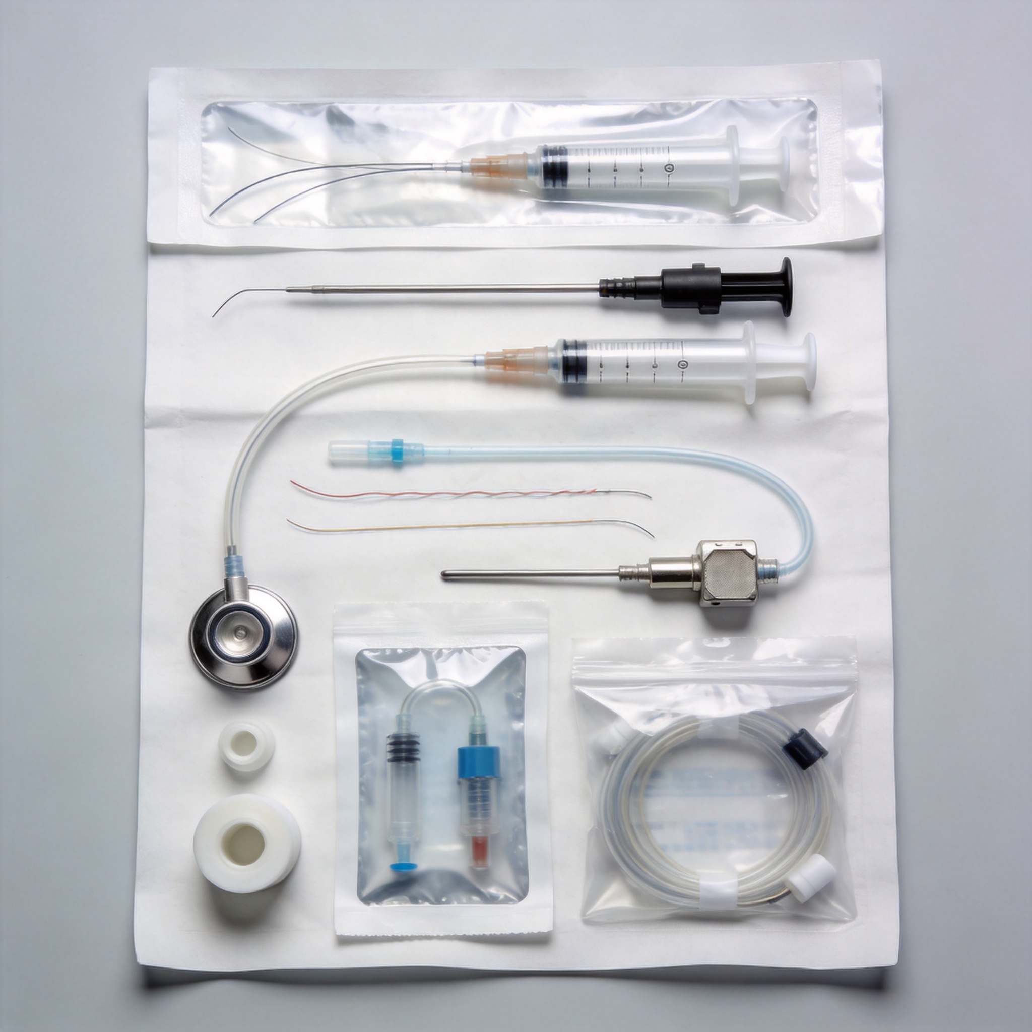 Kit stérile à usage unique pour procédure interventionnelle ouvert en salle d'opération