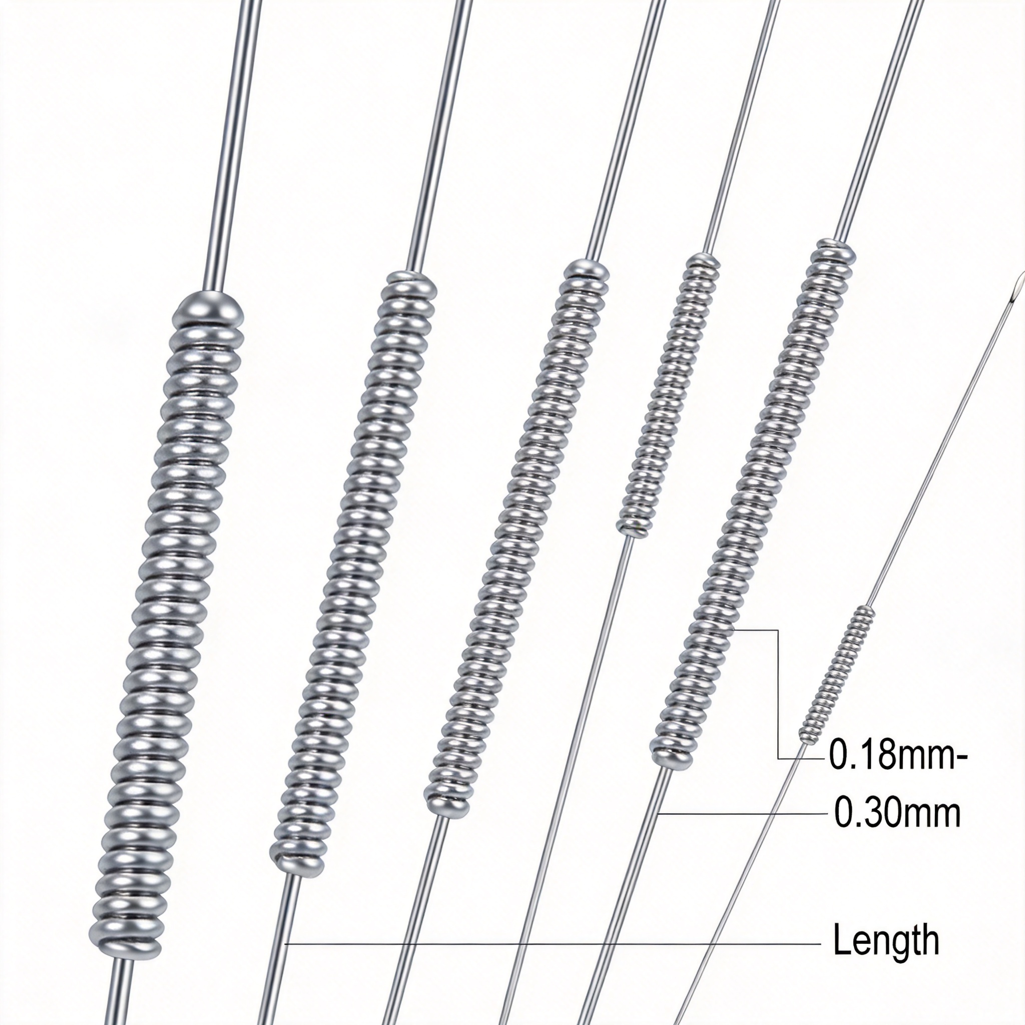 Acupuncture needle materials comparison