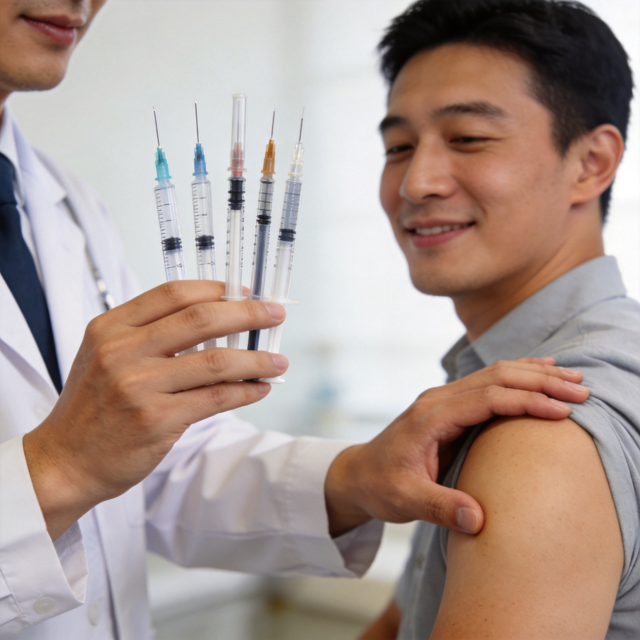 Selecting the correct anesthesia needle length and sharpness for a puncture site